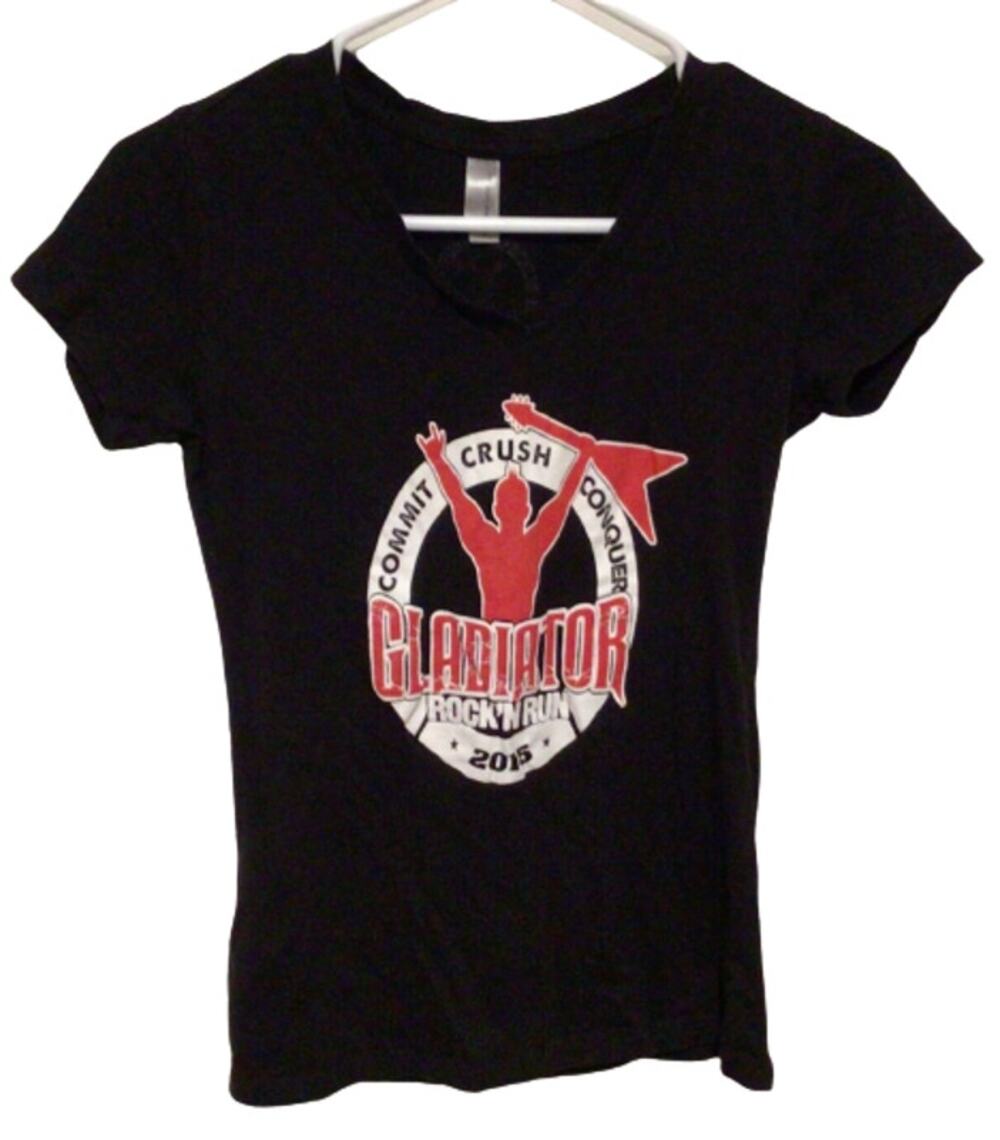 Next Level Womens Gladiator Rock N Run 2015 Finisher Shirt Size Small Tee